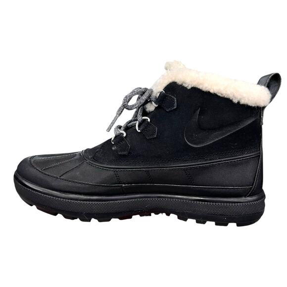 Nike Women’s Woodside Black Lined Winter Boot Size US 9 - Picture 2 of 11